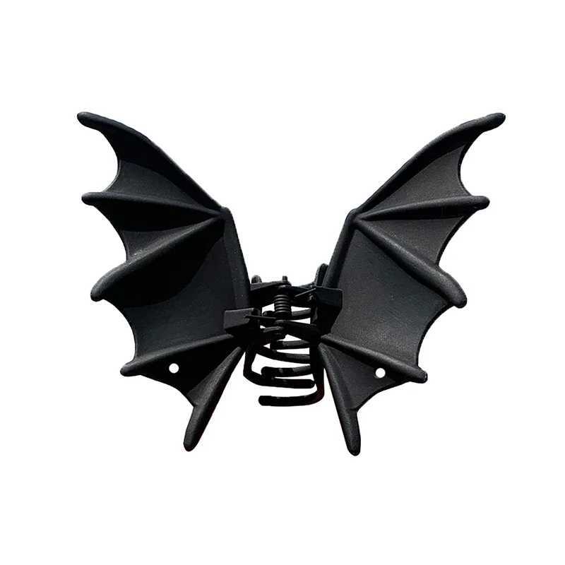 1 Piece Halloween Hair Accessories Metal Bat Hair Clips Black Color Cute Fashion Shark Clip For Women Girl Headwear GiftsW254021