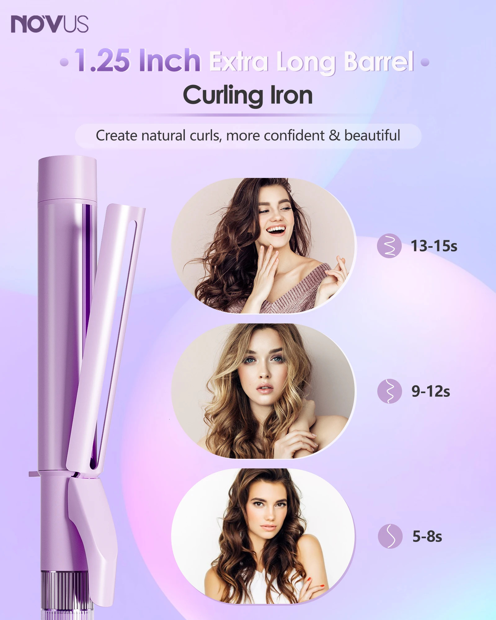1214 Inch Curling Wand Professional Curling Iron Negative Ions Hair Curler Large Barrel Curling Iron 251018