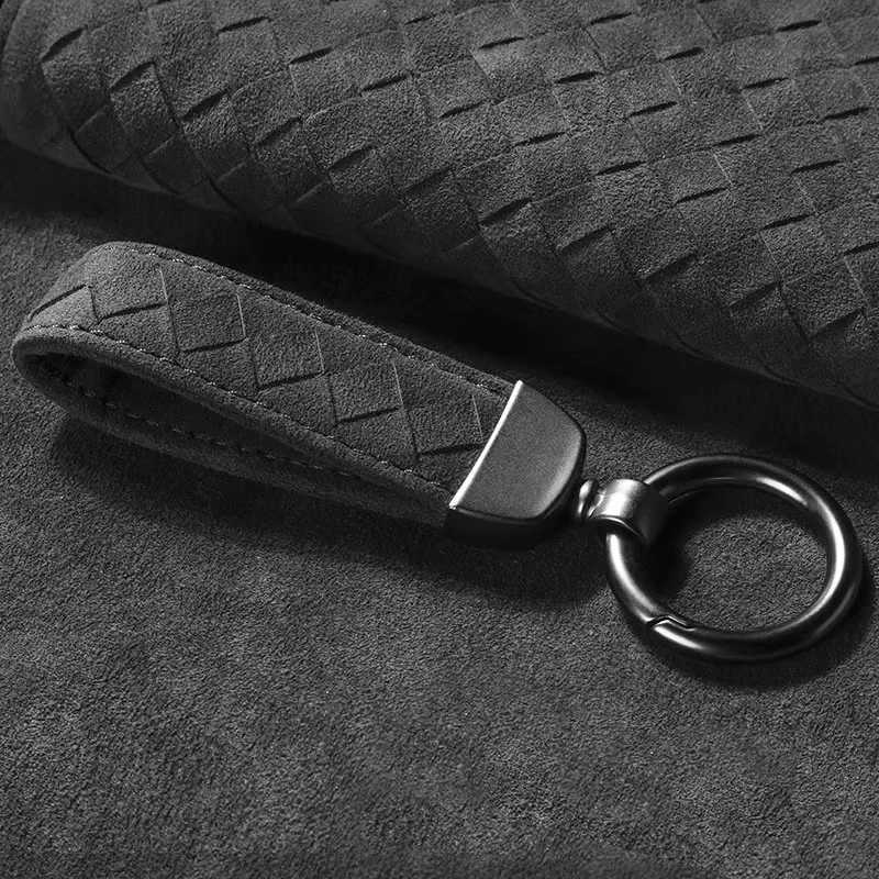 HighGrade Suede Leather Car Key Chain Luxury Key Rings Holder Buckle Alcantara Bag Pendant Charms Best Gift for Christmas Xmas W251021