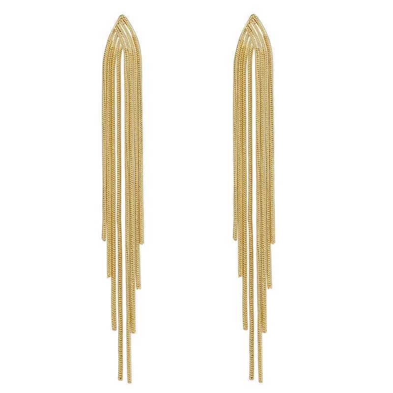 New Luxury Long Tassel Clip on Earrings for Women Bridal Earrings Party Wedding Ear Clips Jewelry Gifts J251021