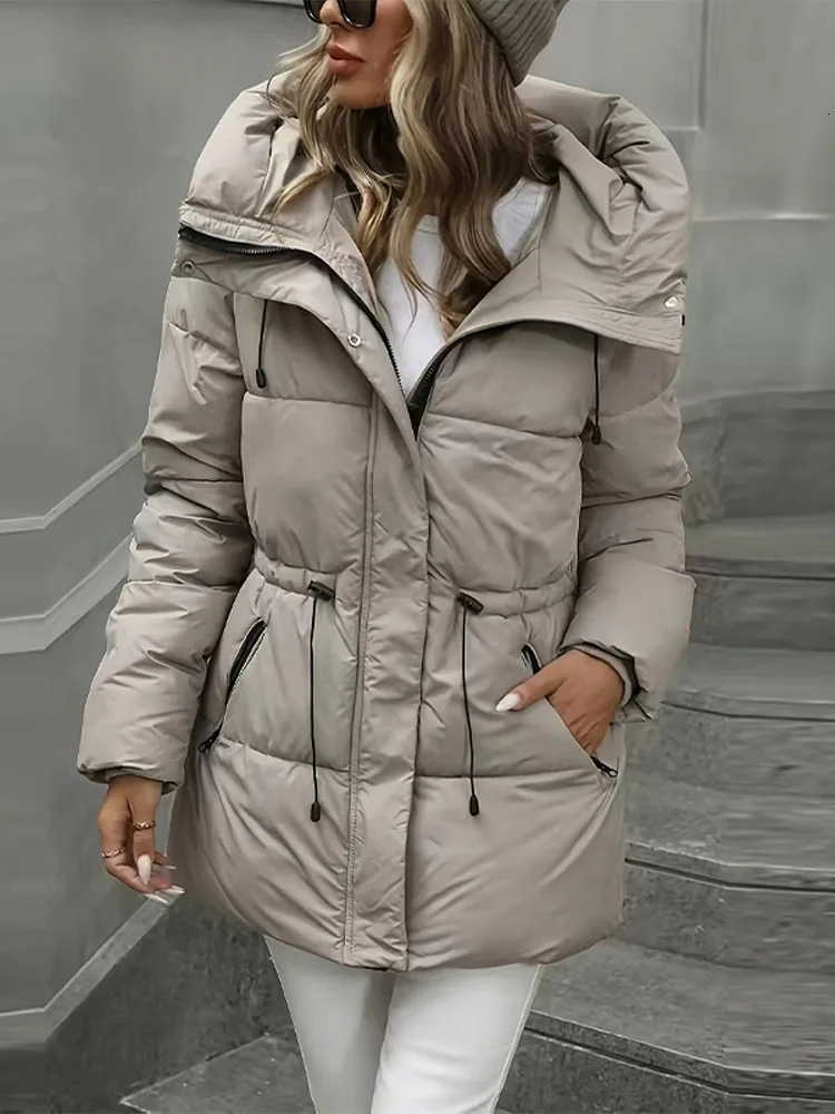 Women Parkas Winter Warn Casual Loose Jacket Down Cotton Coats Solid Oversize Female Puffer Outerwear 251021