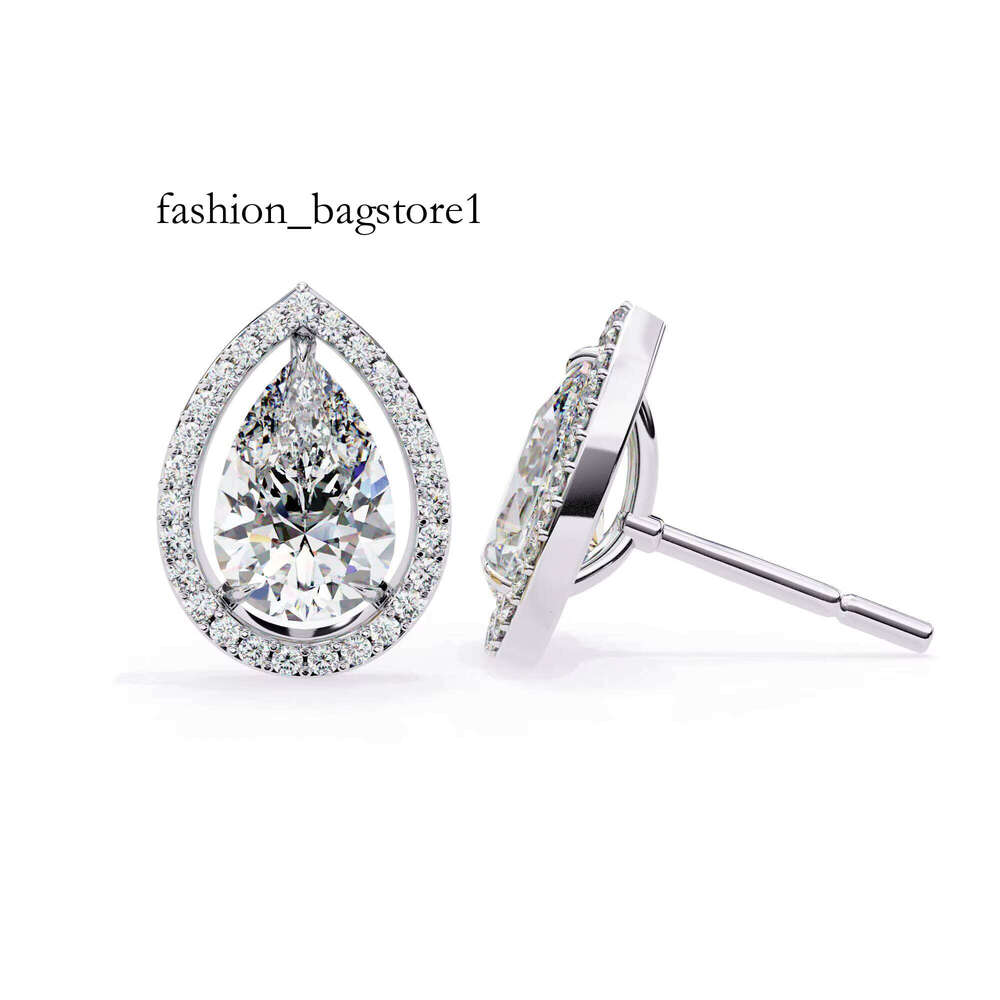 Reyes High-Quality Sterling Sier Pear Cut 1.5 Carat GRA Certified Sandstone Earrings Handmade Wedding Gift Fine Jewelry