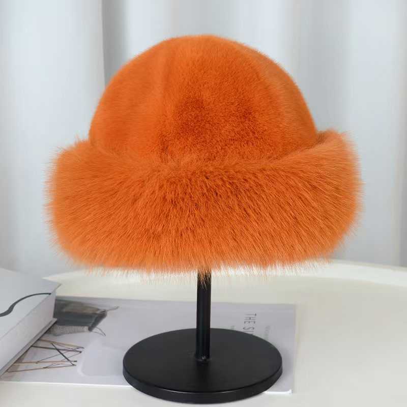 New Label Hat for Women Thickened and Warm for Autumn and Winter Ear Protection Imitation Mink Fur Plush H251020