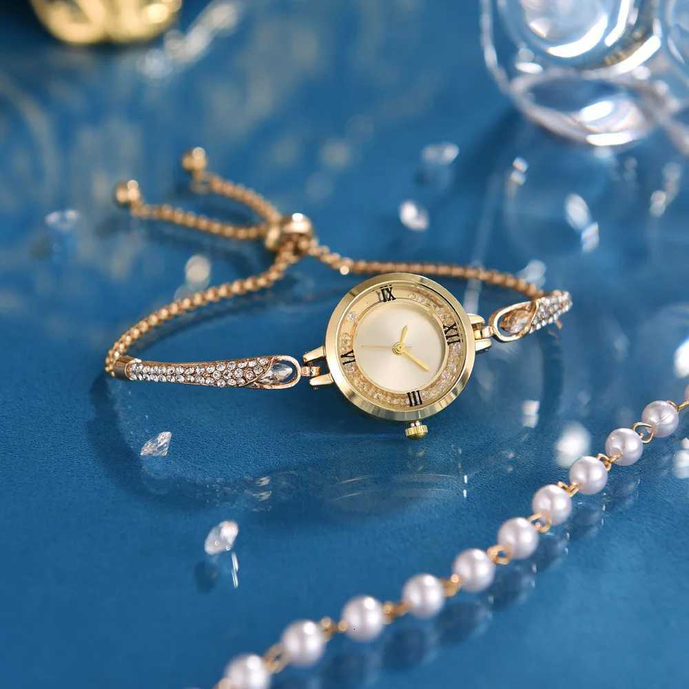 New rhinestone quicksand studded simple fashion pullout bracelet quartz for Christmas and Halloween giftsXJ251021