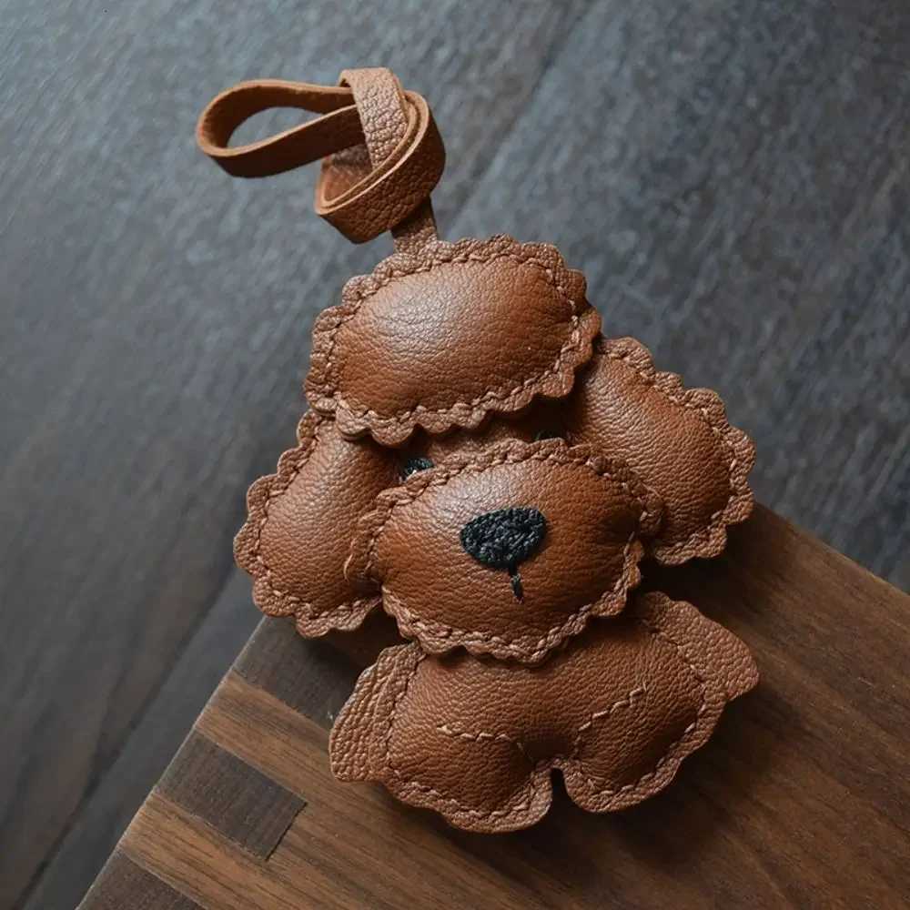 Multicolor PU Leather PU Leather Bear Hanger Dog Animal Cartoon Keychain Cute Puppy Cartoon Bag Pendant Bag Ornament W251021