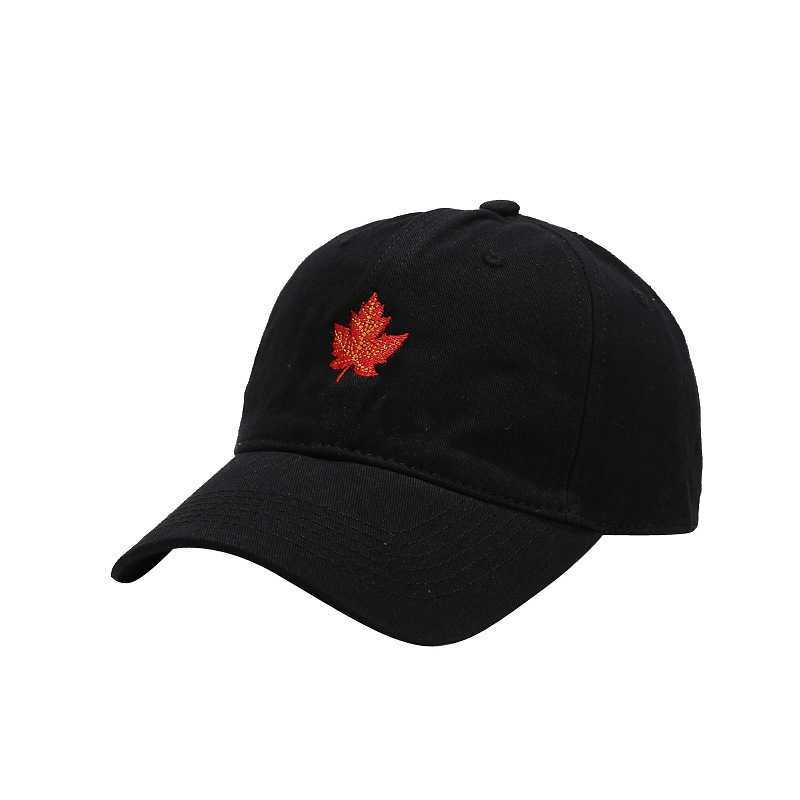 Maple Leaf Embroidered Soft Top Baseball Cap Mens Outdoor Leisure Duck Tongue Cap Womens Small Couple Sun Visor Hat H251020