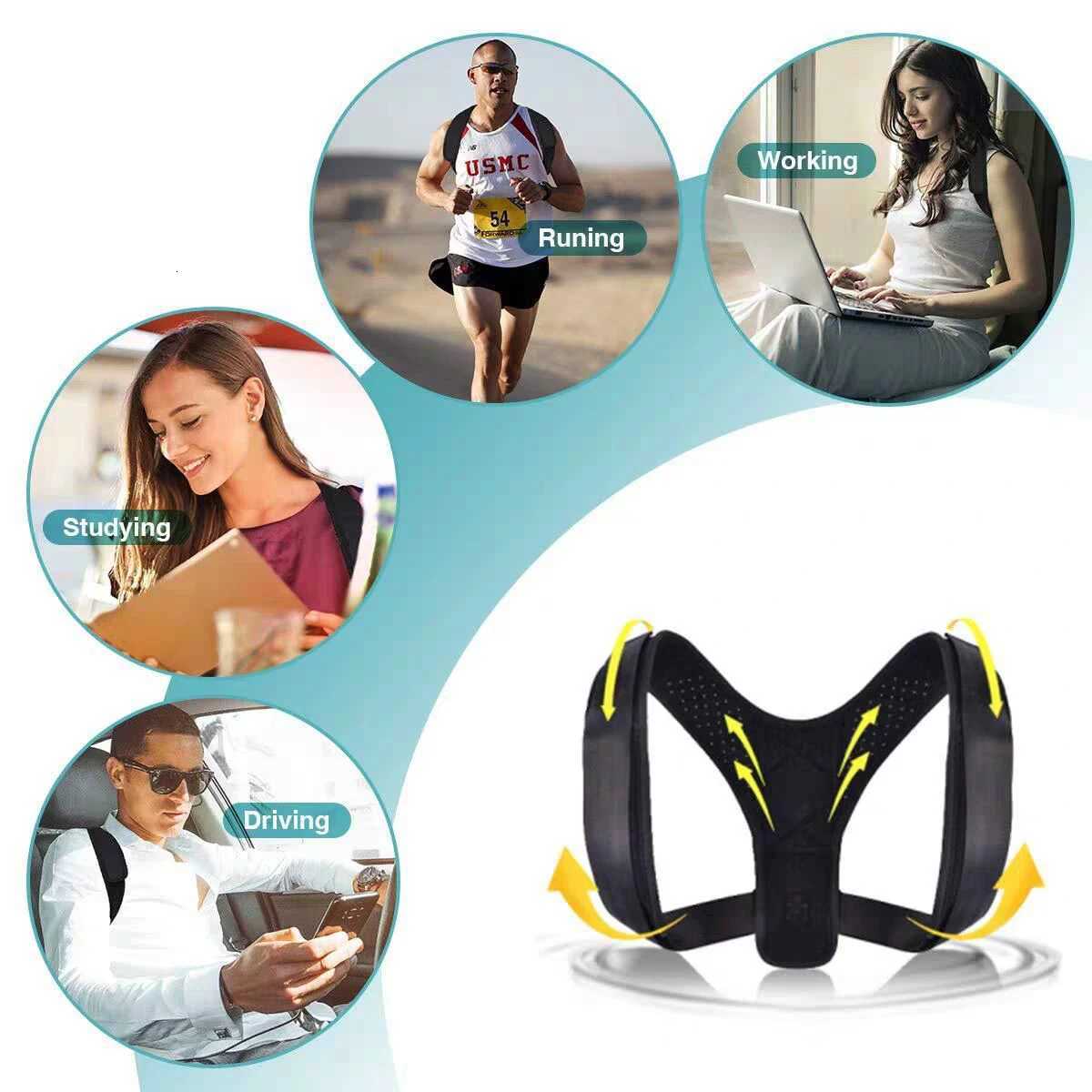 Upper Back Support Posture Band Braces Clavicle As Support Back Straightener Shoulder For Men And WomenImprove Your Posture D251021