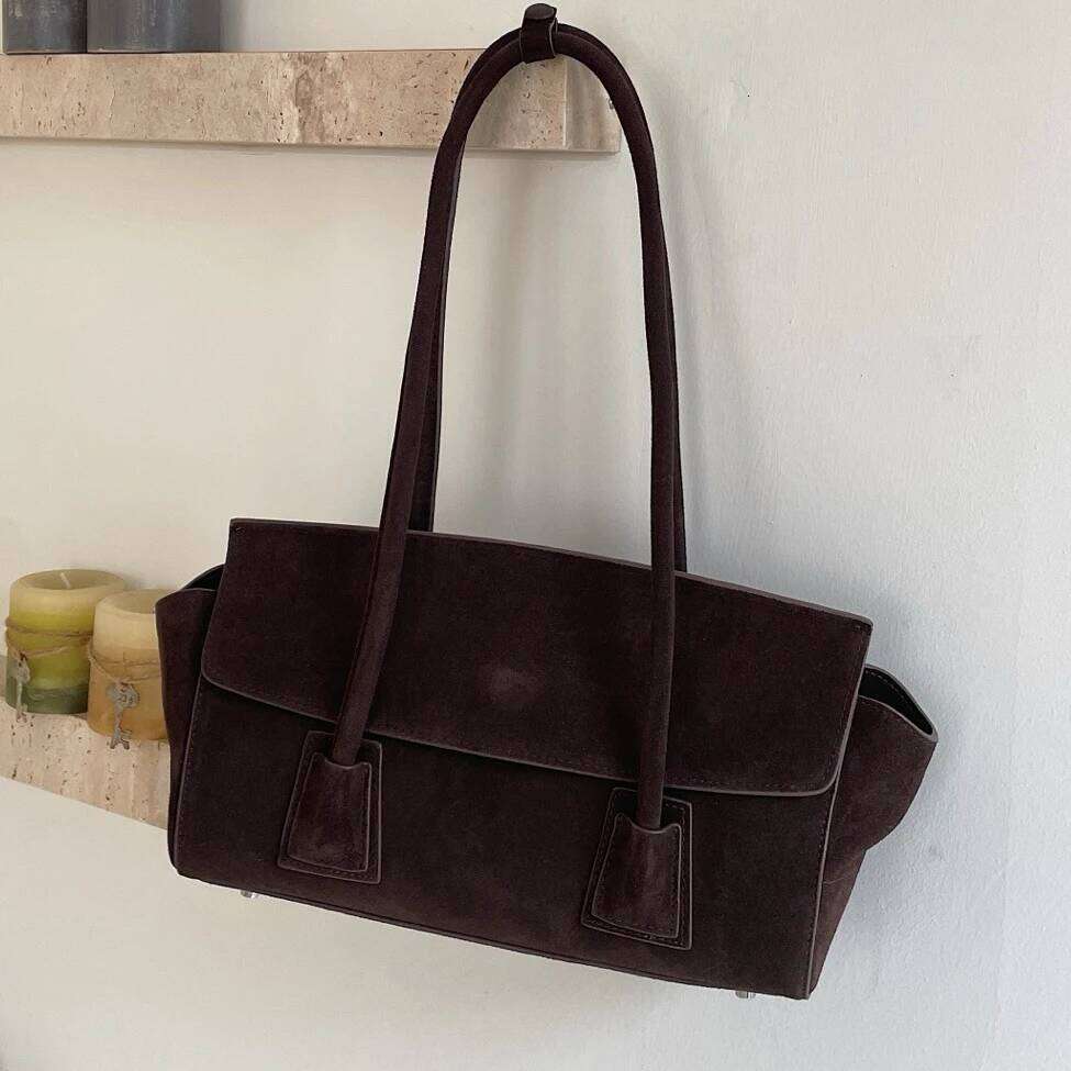 Suede Women's Armpit New Niche Design Frosted Cowhide Vintage High Quality Large Capacity Hand-Laundry Shoulder Bag 251021