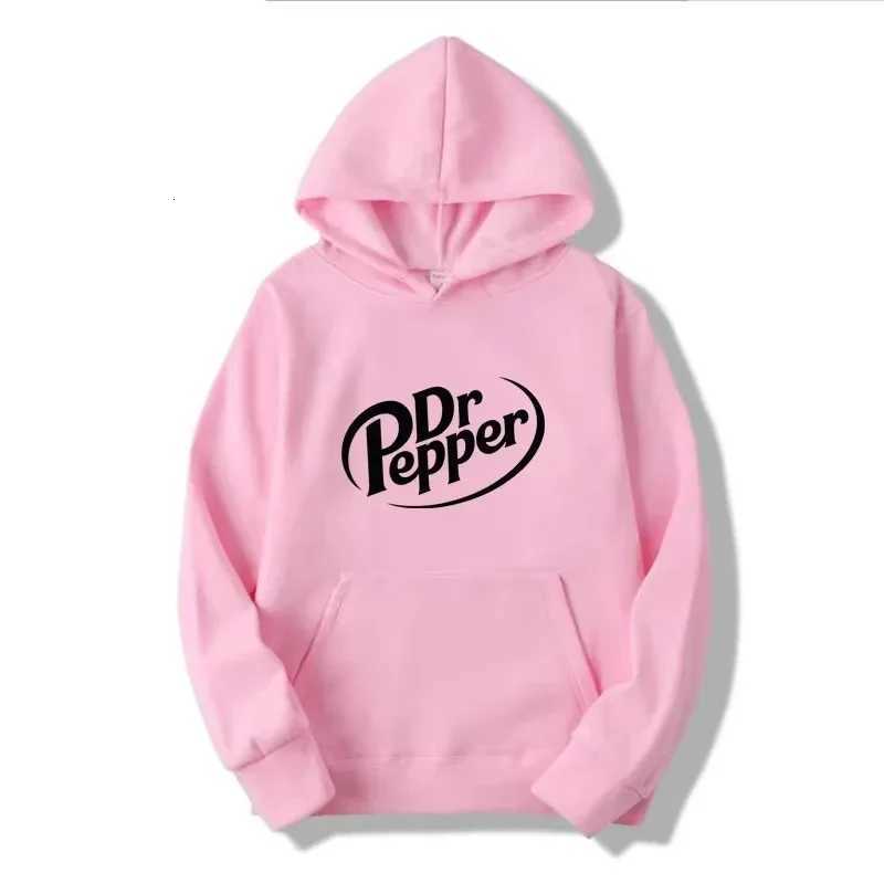 Autumn Warm Dr Pepper Letter Printed Hoodies Street Men Fashion Fleece Sweatshirts Casual Unisex Pullover Tops W251021