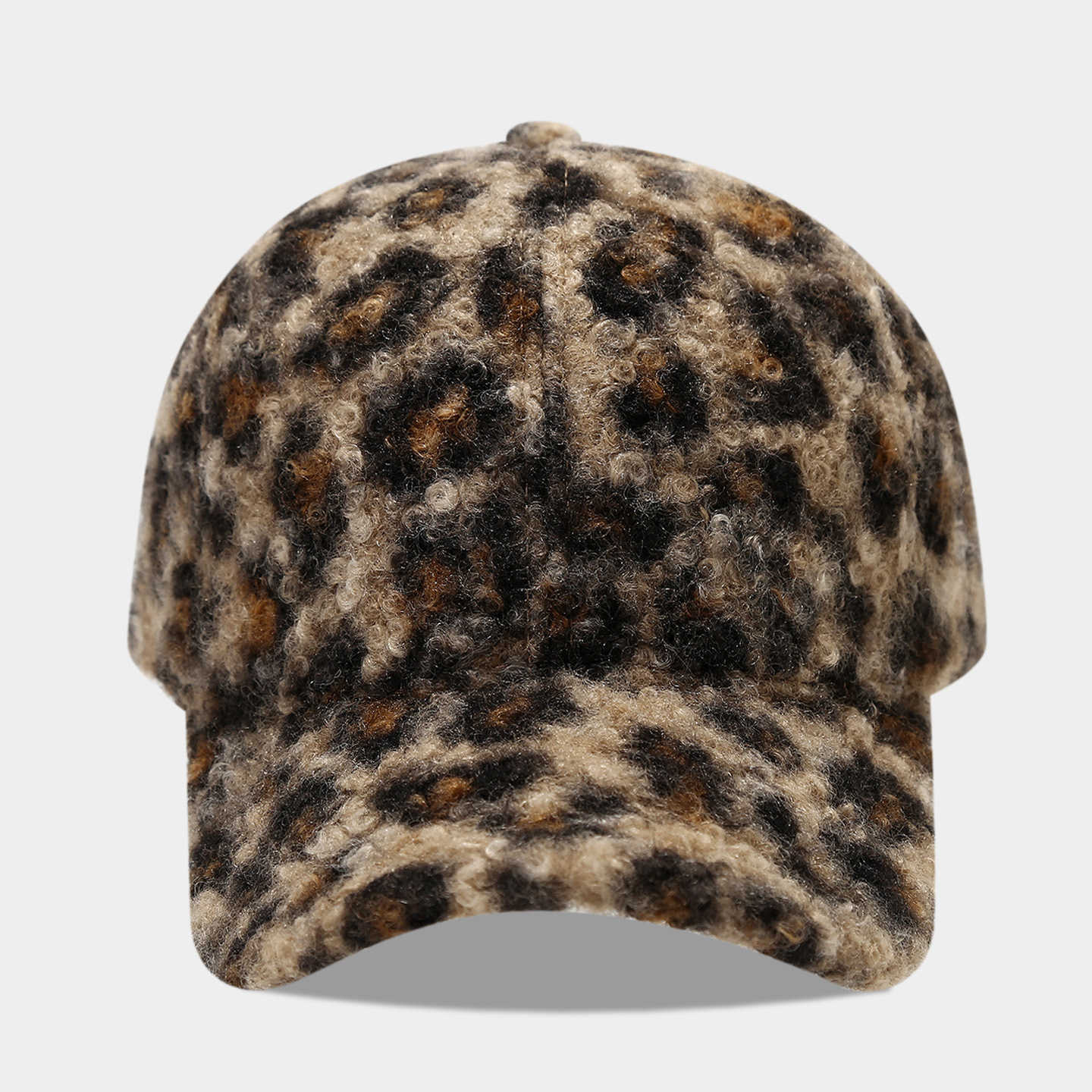 Autumn Winter New Hat Women Leopard Print Hard Top Baseball Cap Outdoor Warm Sun Protection Sunshade Cap Duckbill Cap H251020
