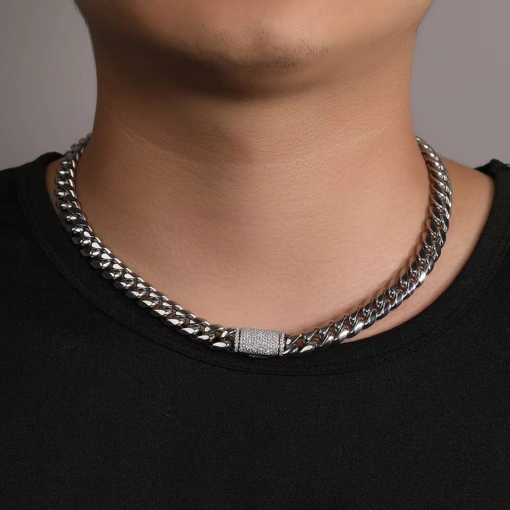 New Arrival Stainless Steel Cuban Chain 8mm 10mm 12mm Wholesale Necklace Clasp Fashion Jewelry