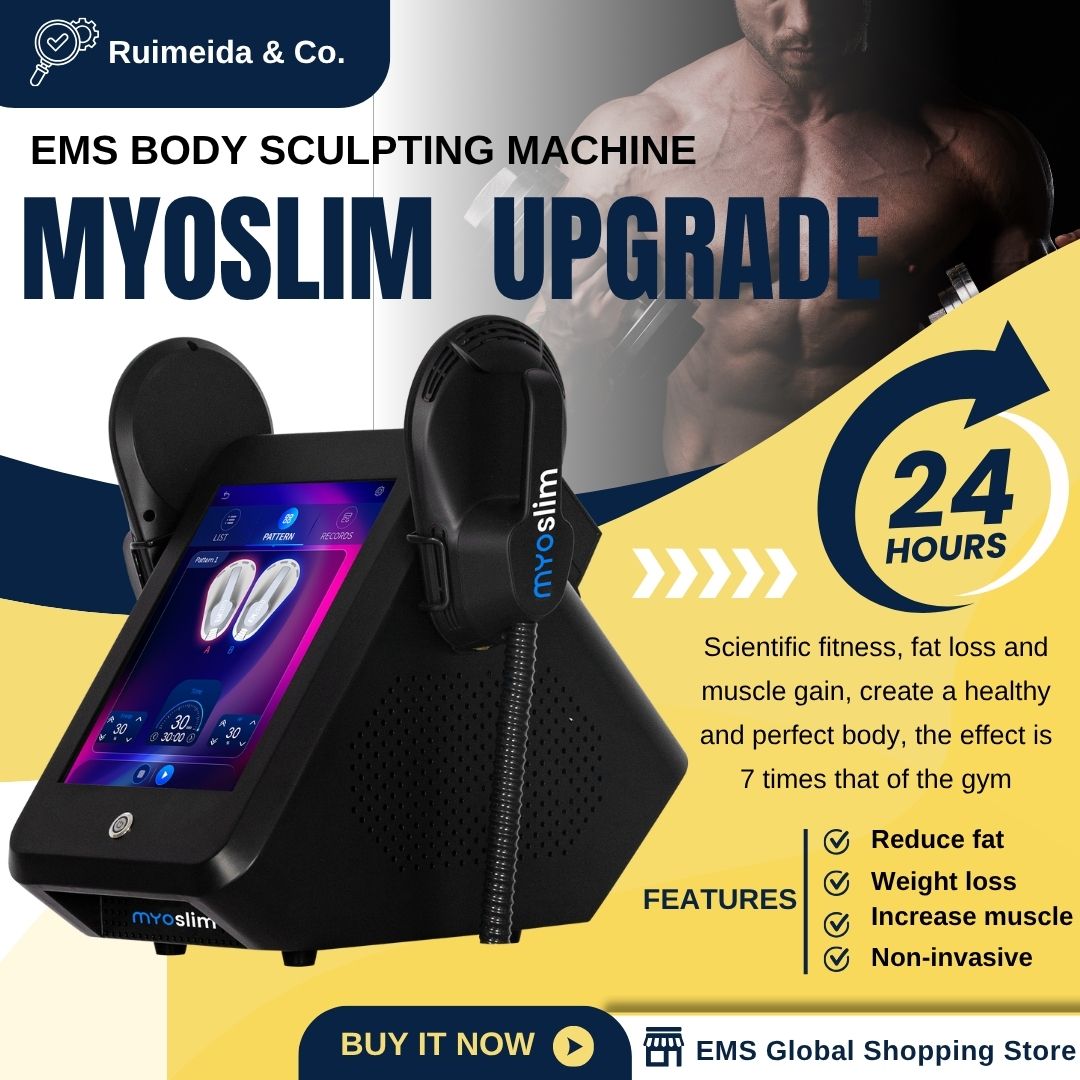 MYOSLIM EMS Body Sculpting Machine With HI-emt 6500W Power For Fat Reduction Muscle Toning And Body Shaping Professional Beauty Salon Equipment