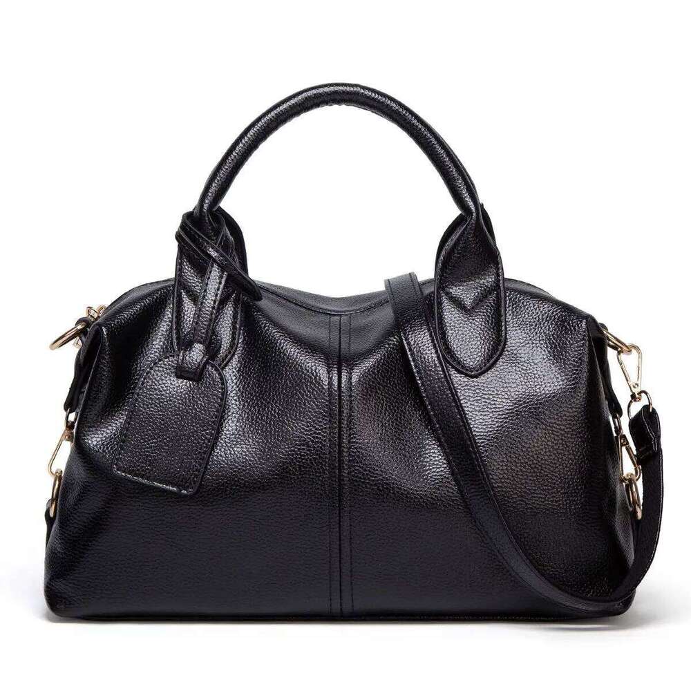 100% Cowhide Leather Women Handbags 2024 New Lychee Pattern Korean Version Sweet And Fashionable Soft Women's Bag