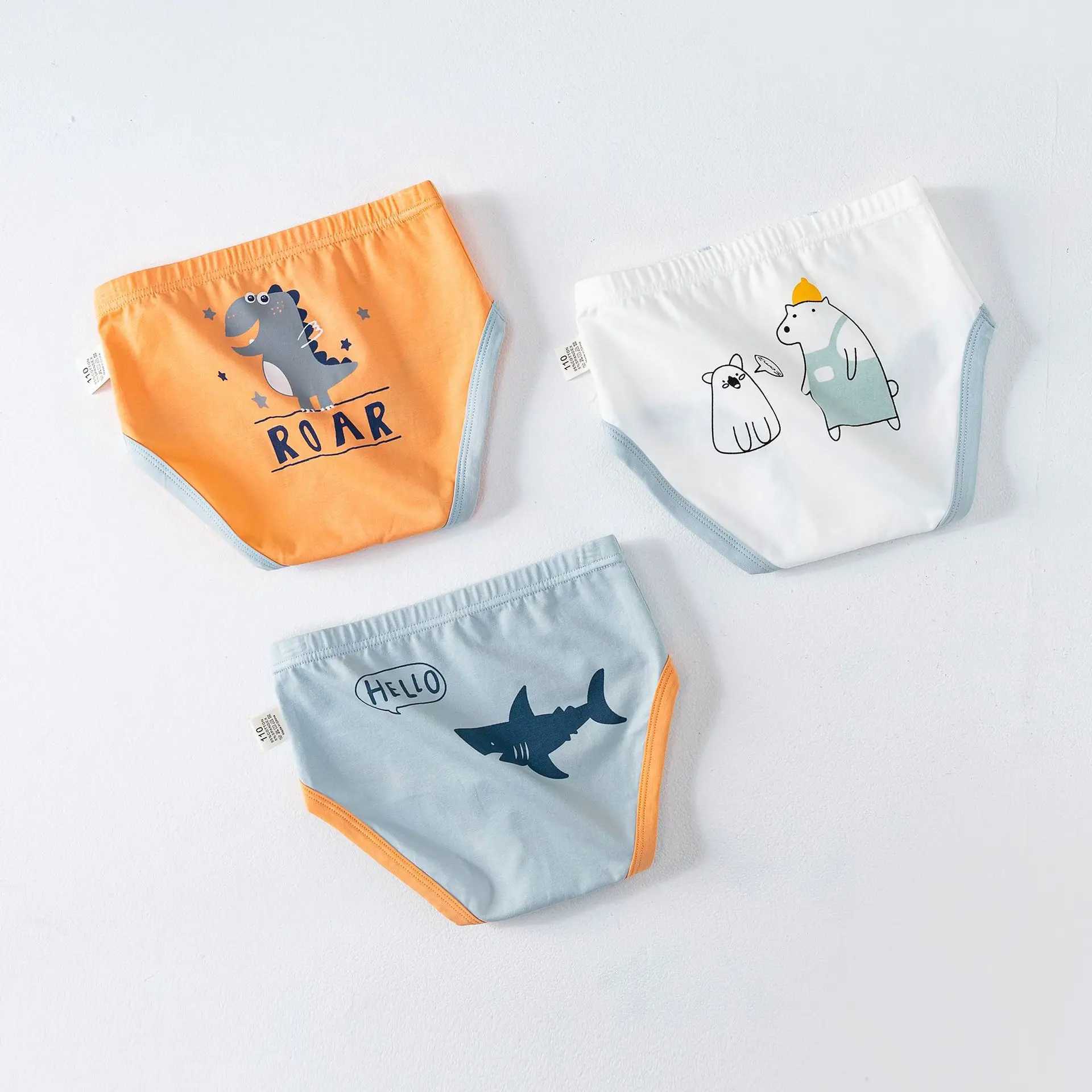 Boys Briefs Underwear 100 Cotton Dinosaur Print for Kids SweatAbsorbent Breathable Thin Style for All Seasons No Pinchin J251021