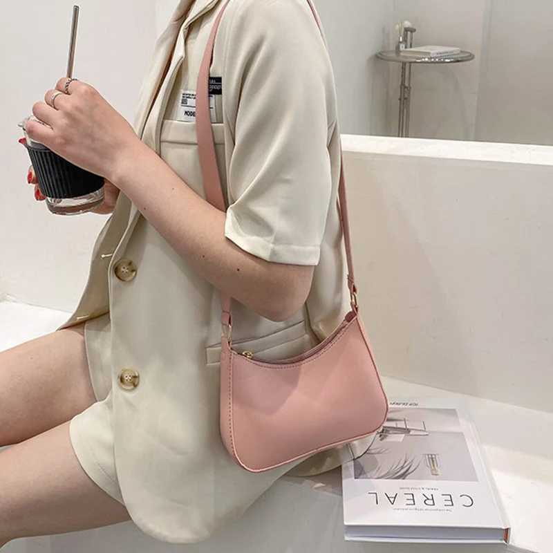 Fashion Solid Color Shoulder Bag For Women PU Leather Armpit Handbag Casual Daily Underarm Bag Gilrs Shopping Purse bolsaXJ251021