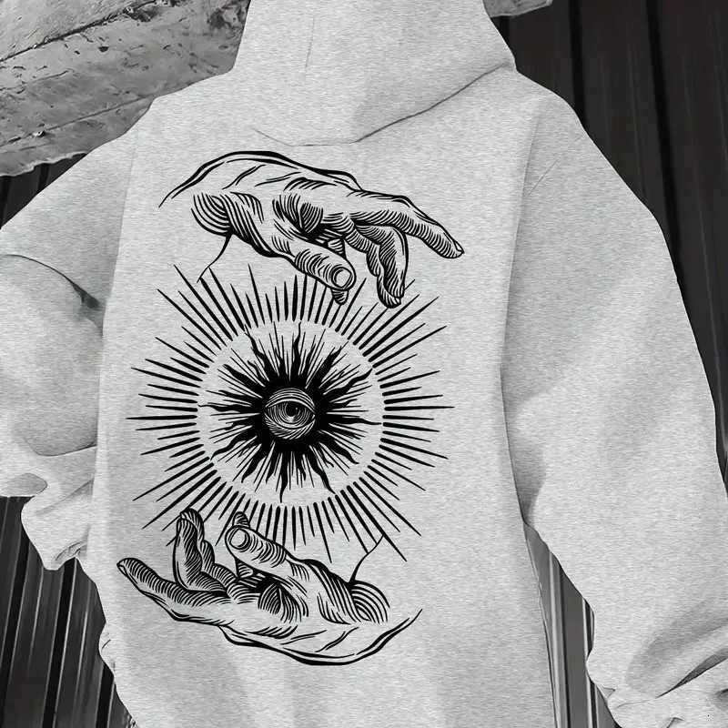 Fashionable Vintage Printed Hoodie for Men Long Sleeve Hoodies for Autumn Winter Casual Hoodie for Outdoors New Mens Clothing W251021