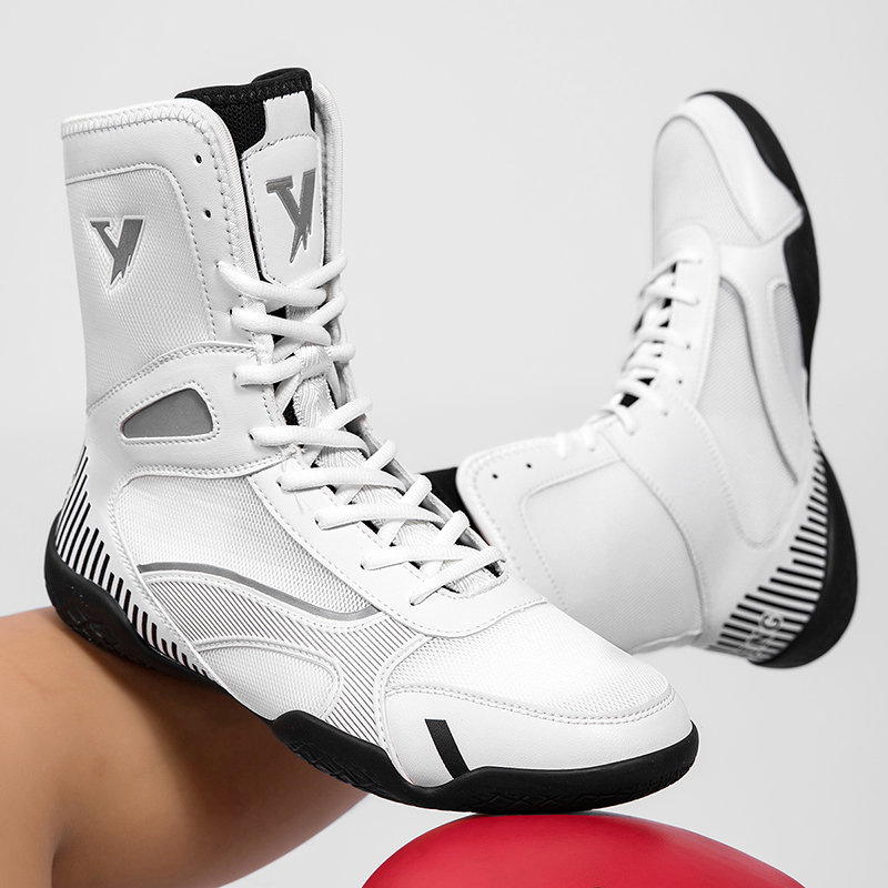 2025 New Men's Designer Boxing Shoes - Multi-functional Mid-tube Sports Shoes for Wrestling, Fighting, Sanda, Running & Comprehensive Strength Tr