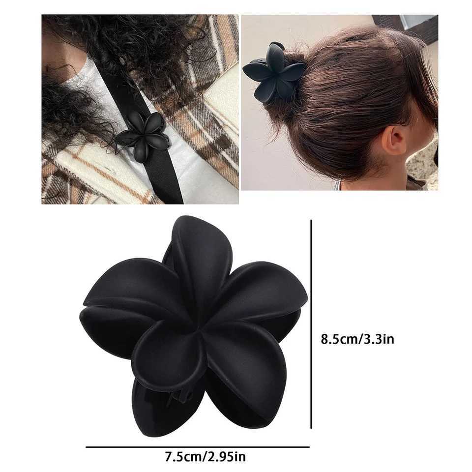 4Pcs New Fashion Flower Hair Claws for Women Large Hair Clips Crab Clamps Frosted Ponytail Shark Clip Headdress Hair AccessoriesW254021