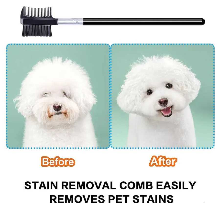 5 Pack Stainless Steel Flea and Lice Combs with Rounded Teeth for Dog and Cat Grooming DoubleSided Tear Stain Remover and Demat C251021