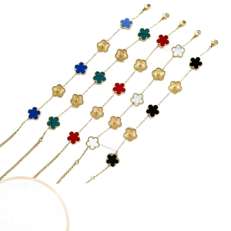 Designer bracelet gold bracelet Four leaf clover bracelet for women's jewelry design sense Christmas gift free shipping Luxury bracelet