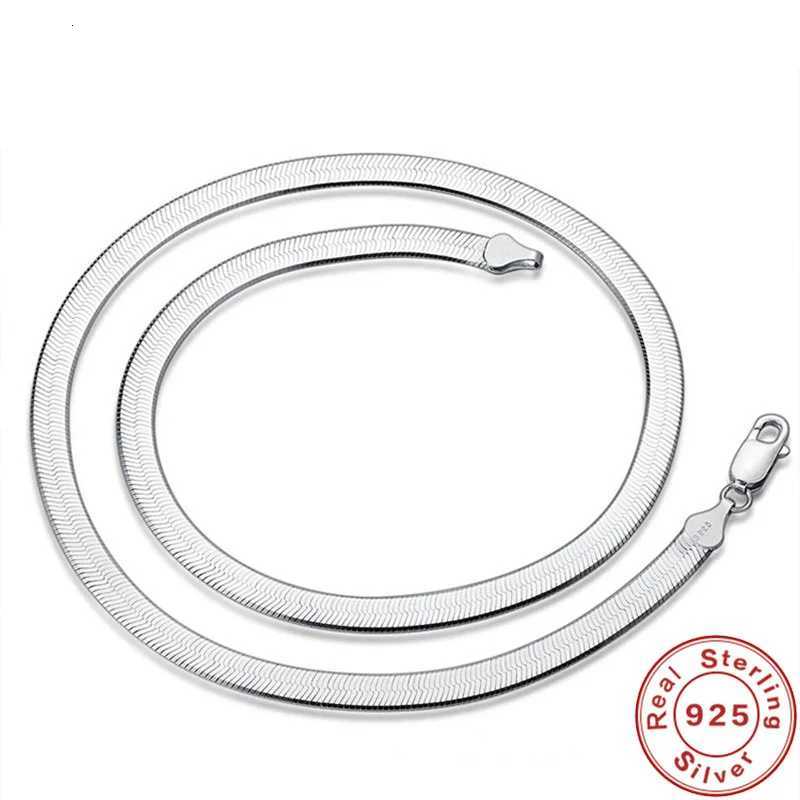 BAYTTLING 925 Sterling Silver 4MM 18202224 Inch Blade Chain Necklace For Women Men Fashion Gift JewelryXJ251018
