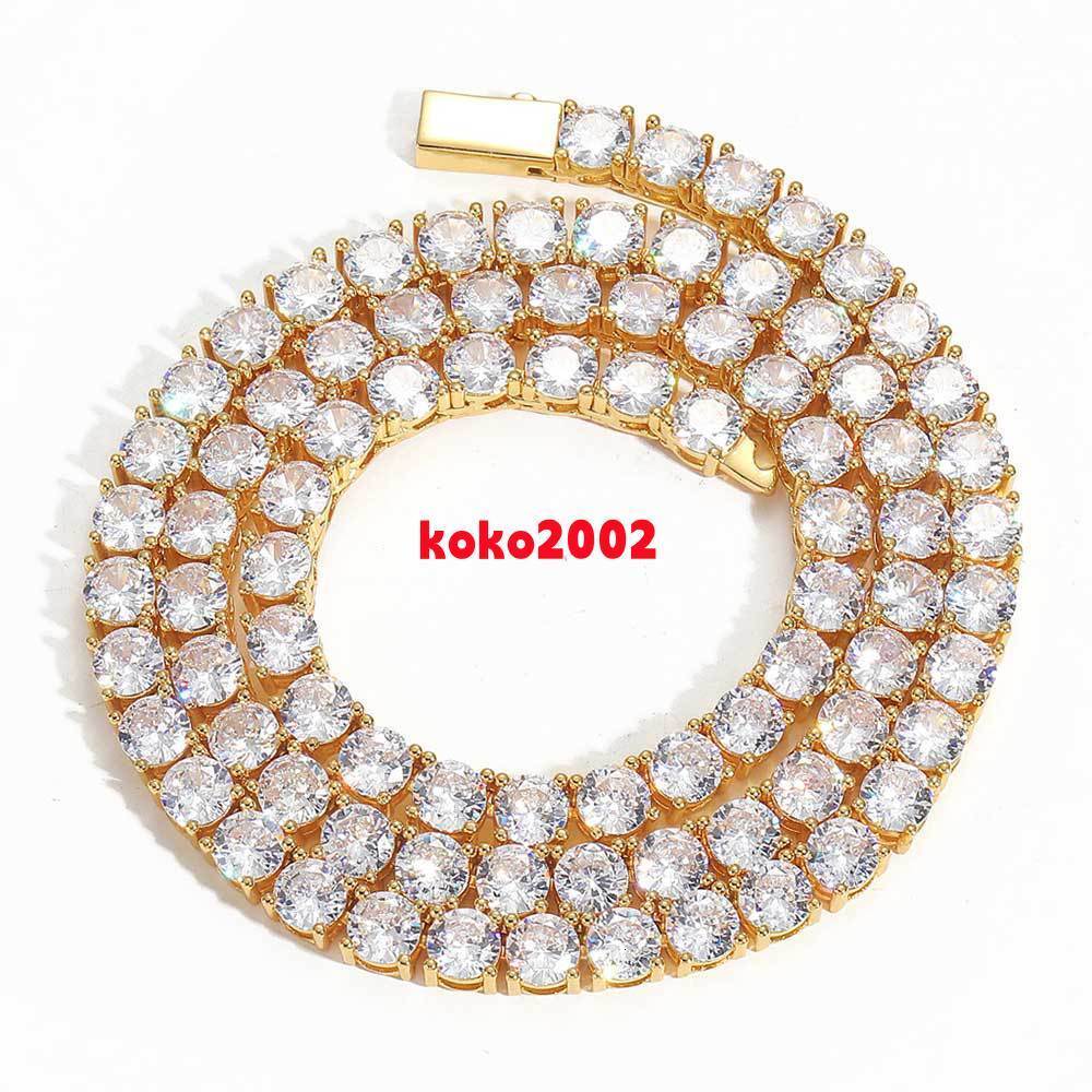 Custom Moissanite Chain Cuban Men 925 Silver Mossanite Diamond Tennis Necklace Chain Moissanite Chain