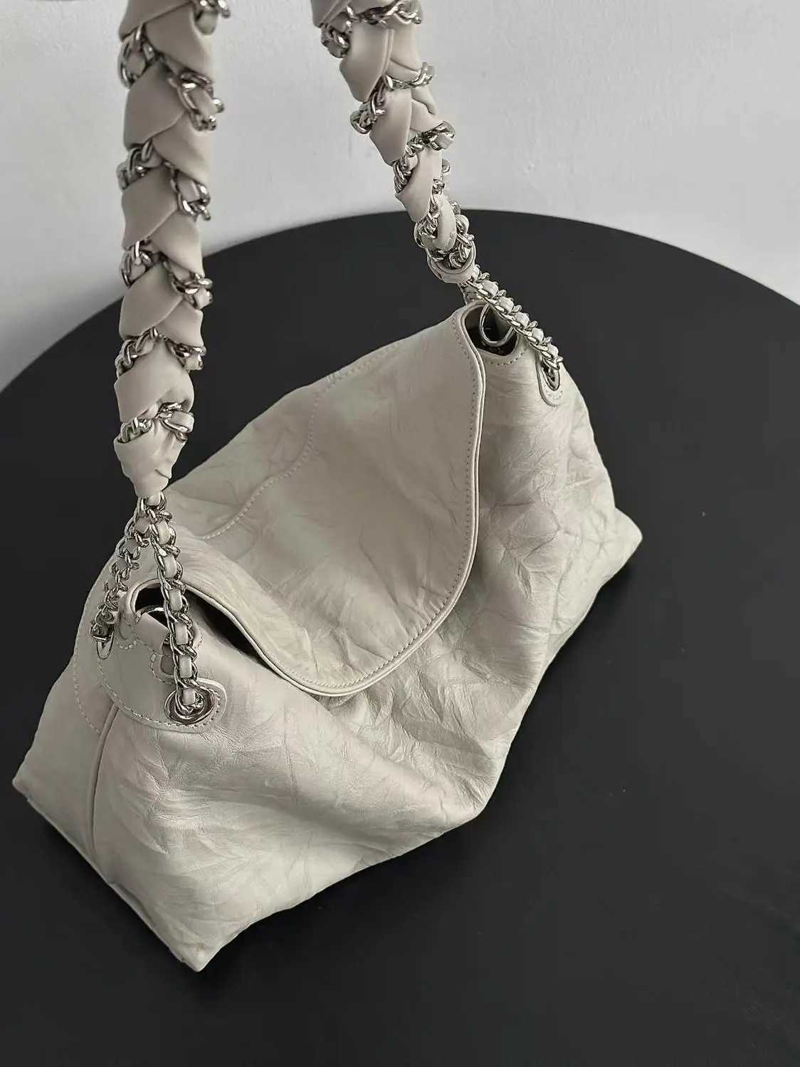 JIAERDI High Street Black Shoulder Bags Purse Women Sweet Cool Chain Leather Y2k Handbag Female Versatile Underarm Bag Hot Girls Z251018