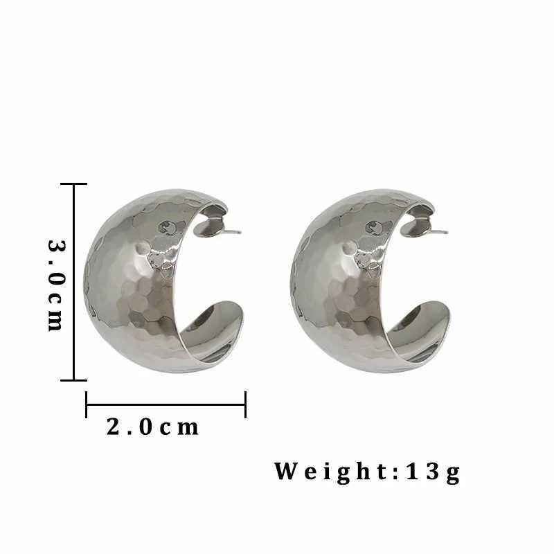 Retro Simple Semicircle Dangle Earrings for Women Vintage Big CShape Drop Earrings European Metal Geometric Party Jewelry Gift J251021