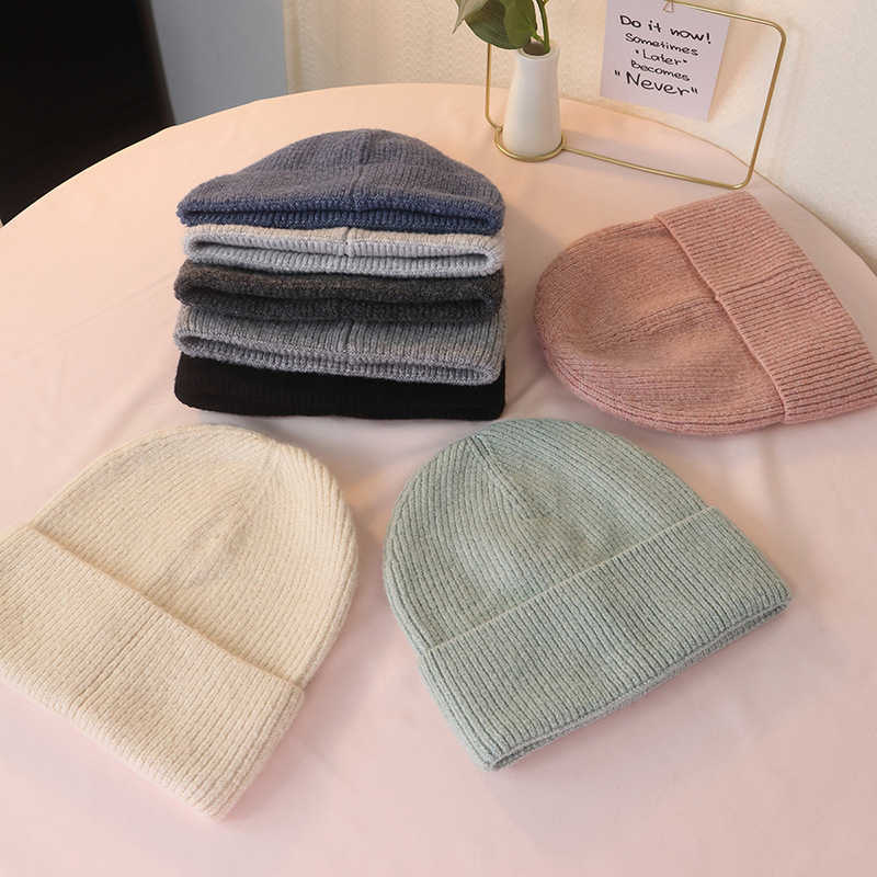 Autumn Winter New Wool Womens Hat Winter Warm Knitted Hat Versatile Cold Hat Knitted Hat H251020