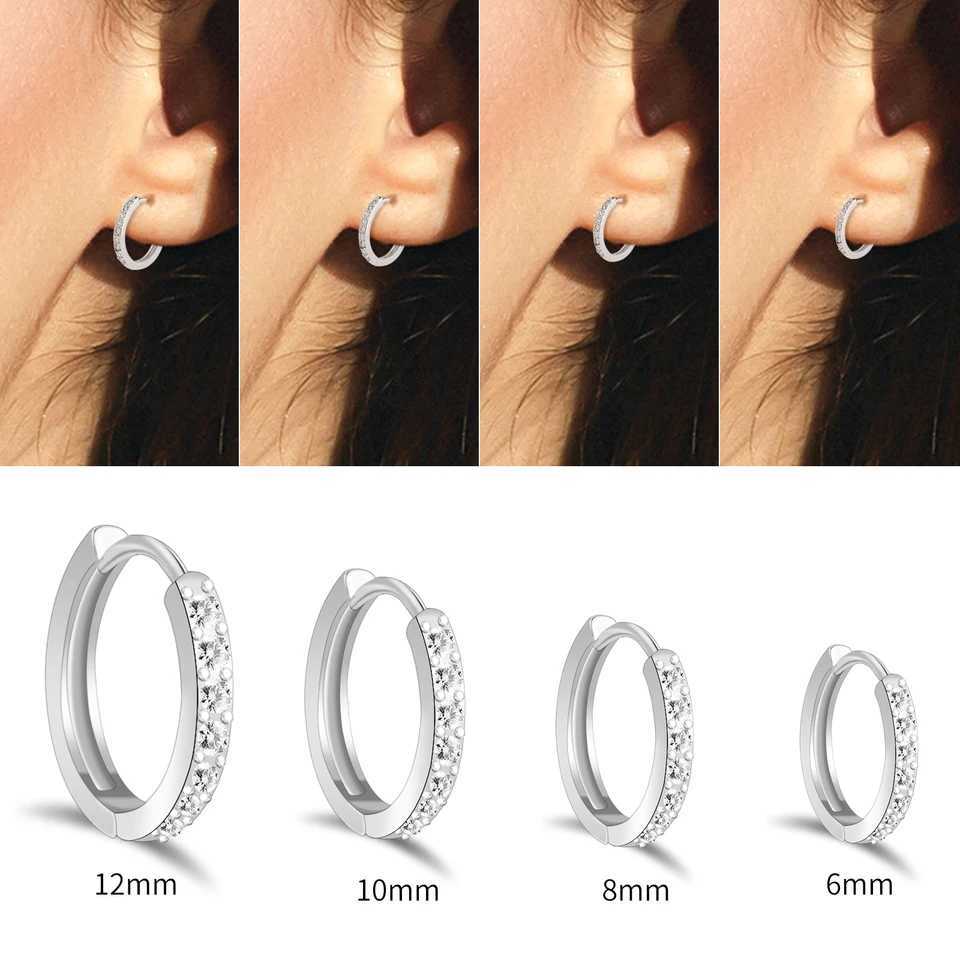 S925 Sterling Silver Pin Earrings Fashion Hoop Earrings White Gold Plated Earrings Nickel Free Earrings J251021