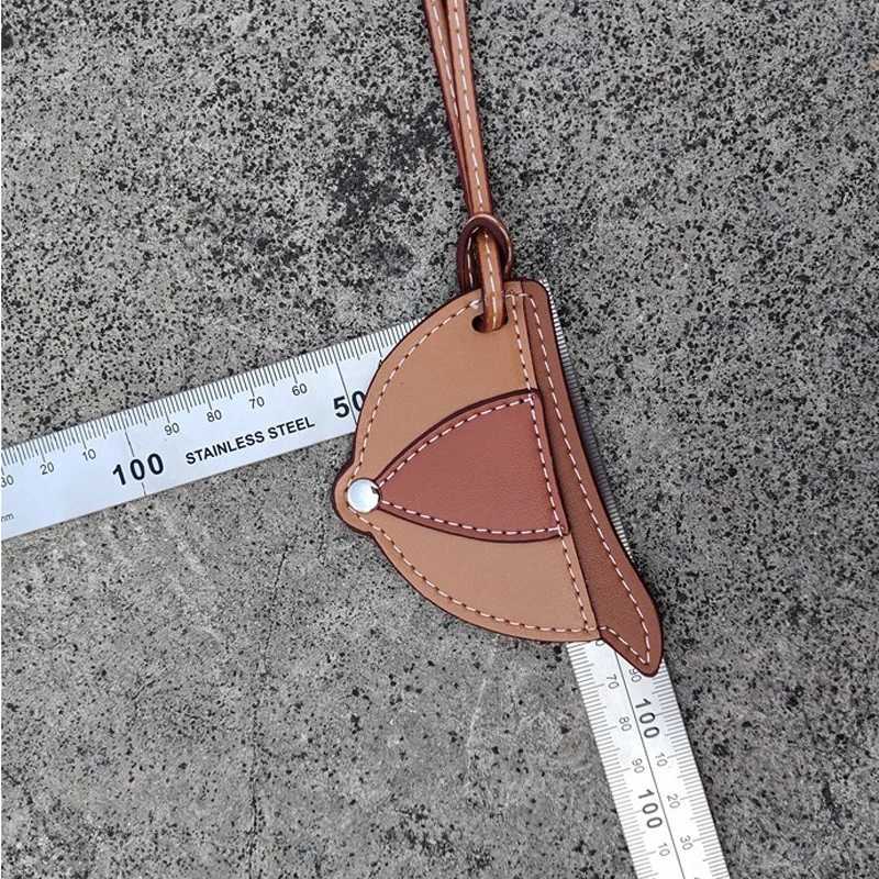 Classic Fashion Cute PU Leather Hat Shape Pendant Girl Bag Charm Accessories Women Handbag Key chain W251021