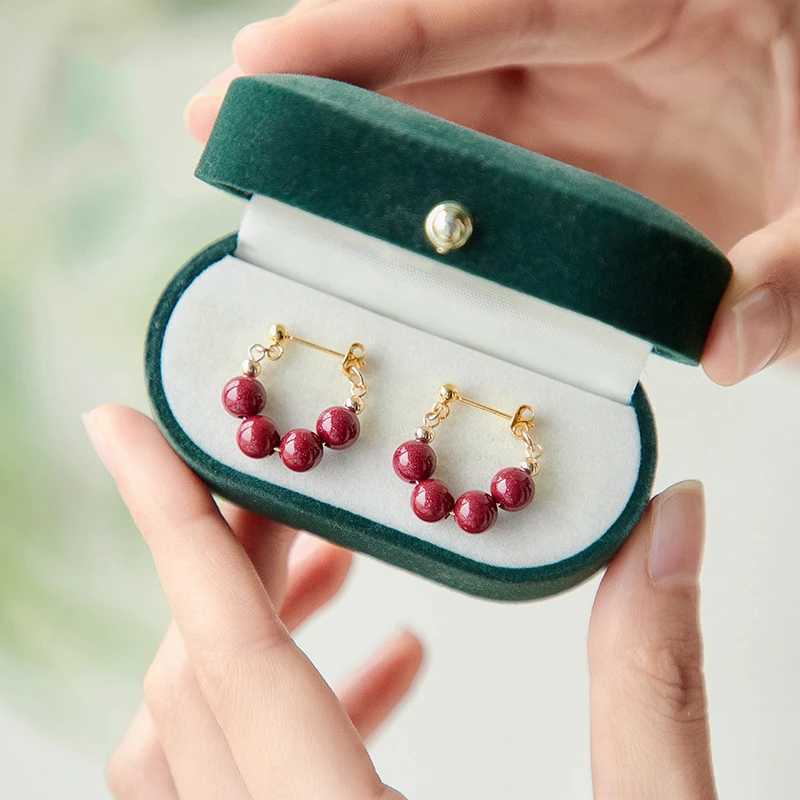 HandMade Earrings Natural Red Agate From Earrings Design Simple Fashion Fine Luxury Versatile Jewelry Gift J251021