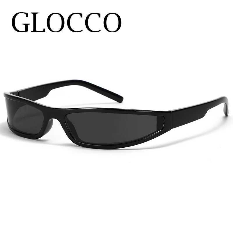 Narrow Rectangle Y2K Sunglasses 2025 Luxury Brand Punk Wrap Arou785 J251114