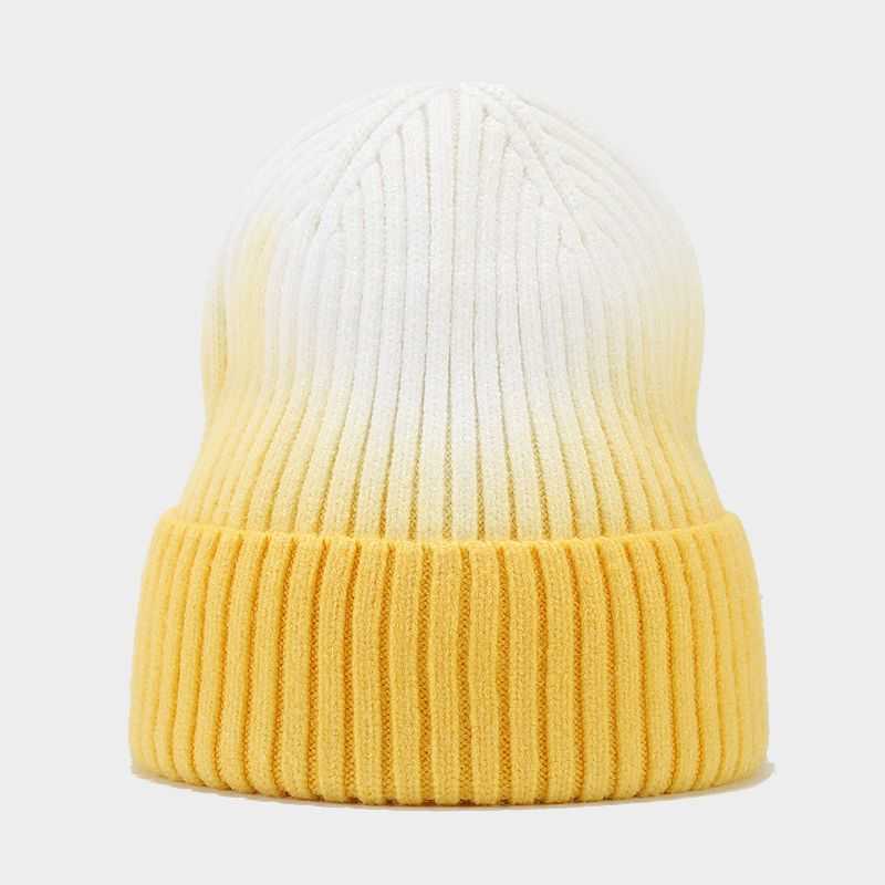 Fashion Knitted Hat for Women Trendy Rolled Edge Woolen Autumn Winter Outdoor Warm Ear Protection Hat H251020