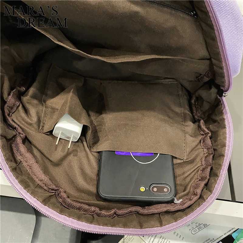 Mara Dream Canvas Women Backpack Vintage Small School Backpacks Women Zipper Travel Bagpack Female Solid Casual Schoolbag TravelW251020