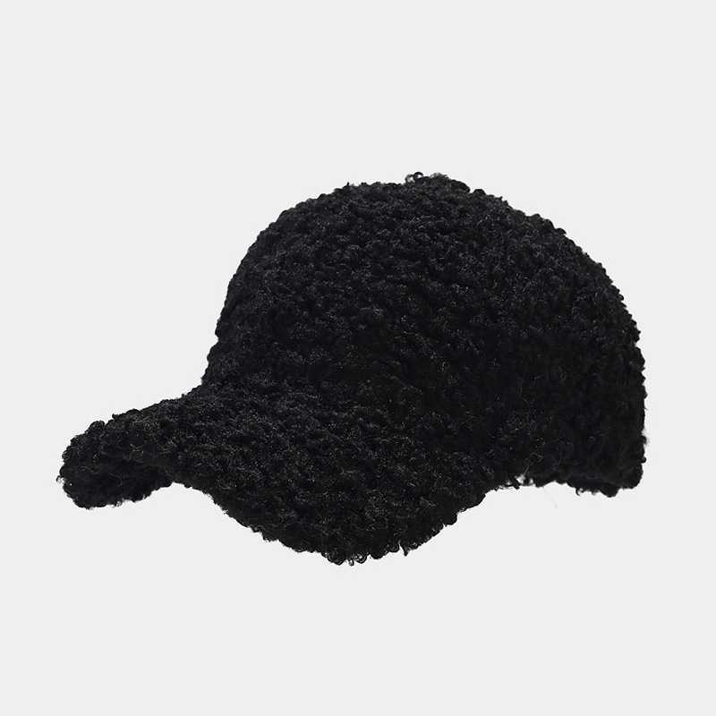 Lamb Hair Duckbill Hat Trendy Women Outdoor Thickened Baseball Cap Men Winter Warm Hat Slimming H251020