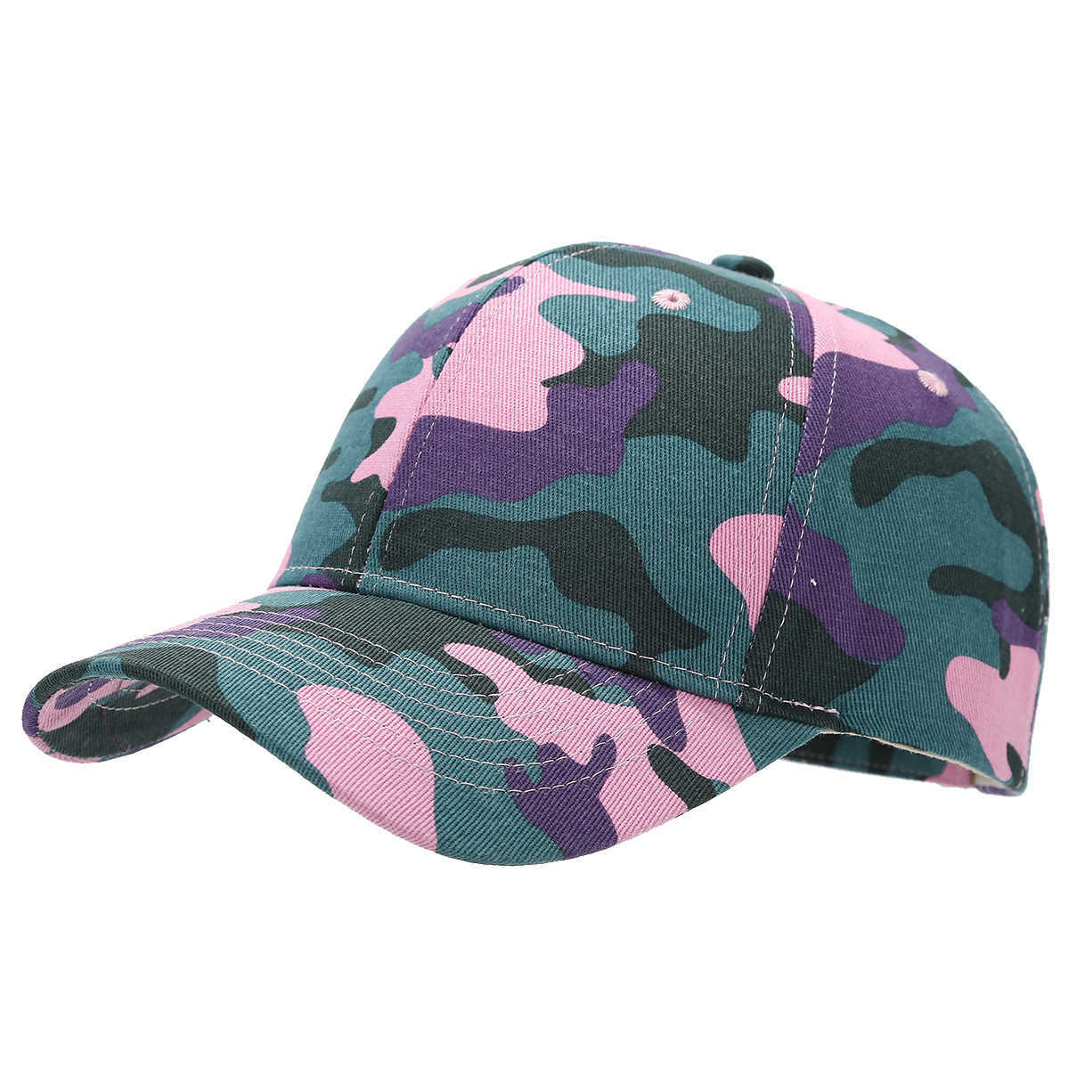New Camouflage Baseball Cap for Women Summer Outdoor Sports Sun Protection Visor Cap for Men Casual Duckbill Cap H251020