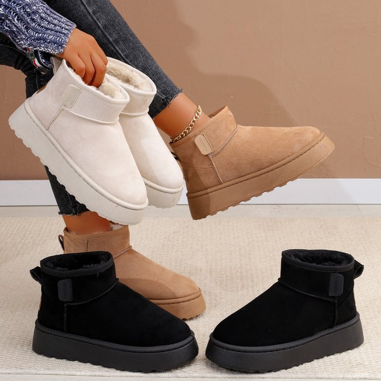 Free Shipping Designer Casual Shoes Winter new high top thick soled big toe snow boots with plush warm shoes Practical Comfortable fit