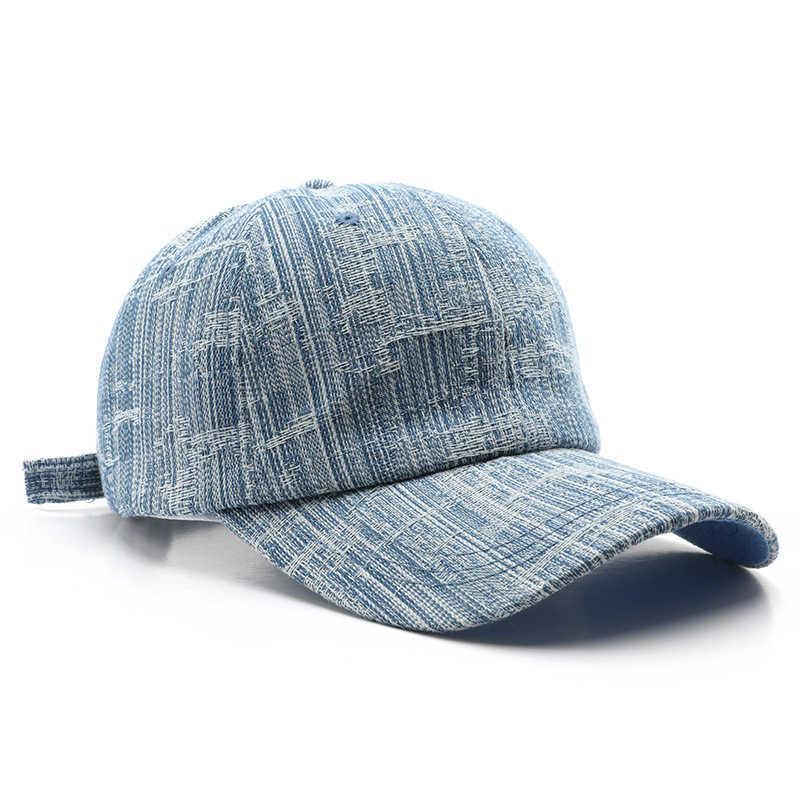 Womens Hat Spring and Autumn Personality Solid Color Plain Denim Baseball Cap Outdoor Mens Travel Sun Protection Visor Cap H251020