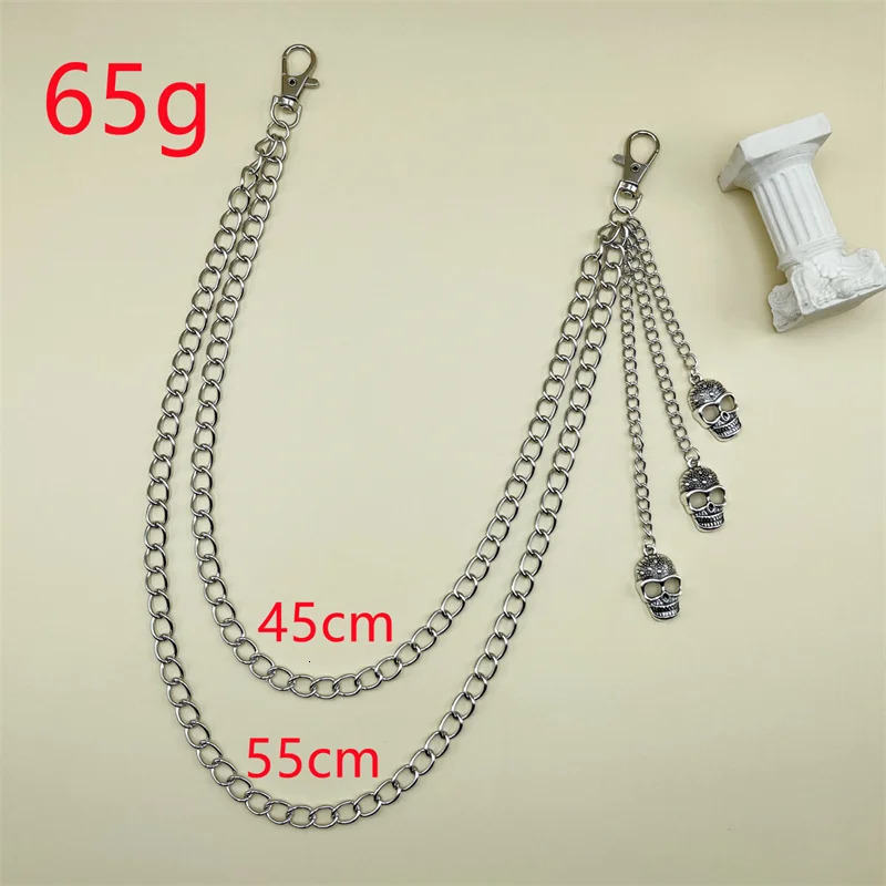 Punk Pants Chain Skull Keychains for Men Women Jean Trouser Biker Chains Harajuku Goth Jewelry Gothic Rock Emo Accessories 251021