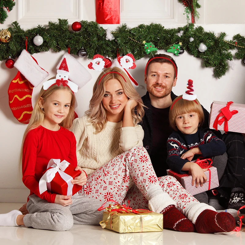 Christmas Headband Kids Adult Santa Claus Elk Xmax Tree Hair Accessories Po Props Christmas Decoration 2025 Year Gifts 251021