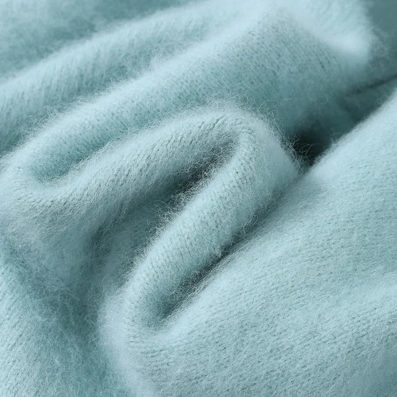 100 Mink Cashmere Sweater Men Mockneck Zipper Pullover Autumn Winter Thick Soft Warm Comfy Cashmere Knitwear High Quality Tops 251020