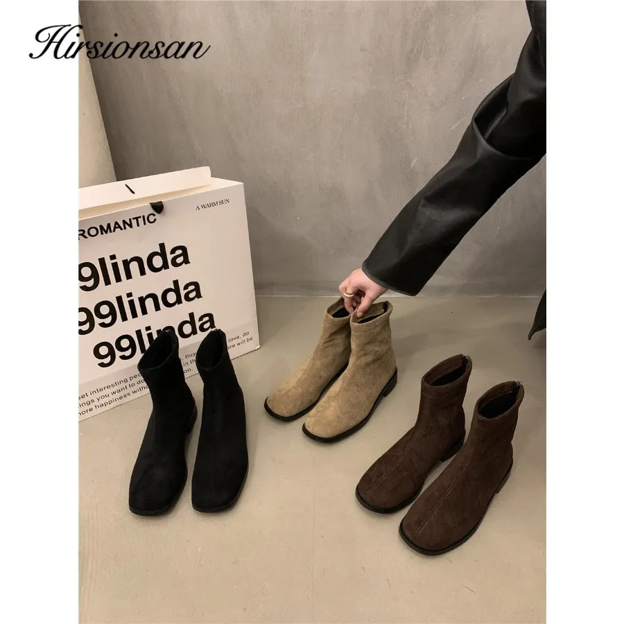 Hirsionsan Autumn Winter Women Ankle Boots Platform Zip Up Casual Shoes Retro Oxfords Female Waterproof Thick Boots Footwear 251021