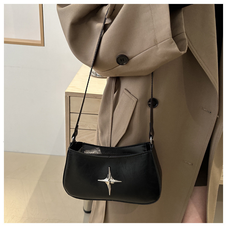 Autumn And Winter New Casual Style Women's Shoulder Bag Retro Style Solid Color Designer Bag Fashionable New Trend Luxury Handbag