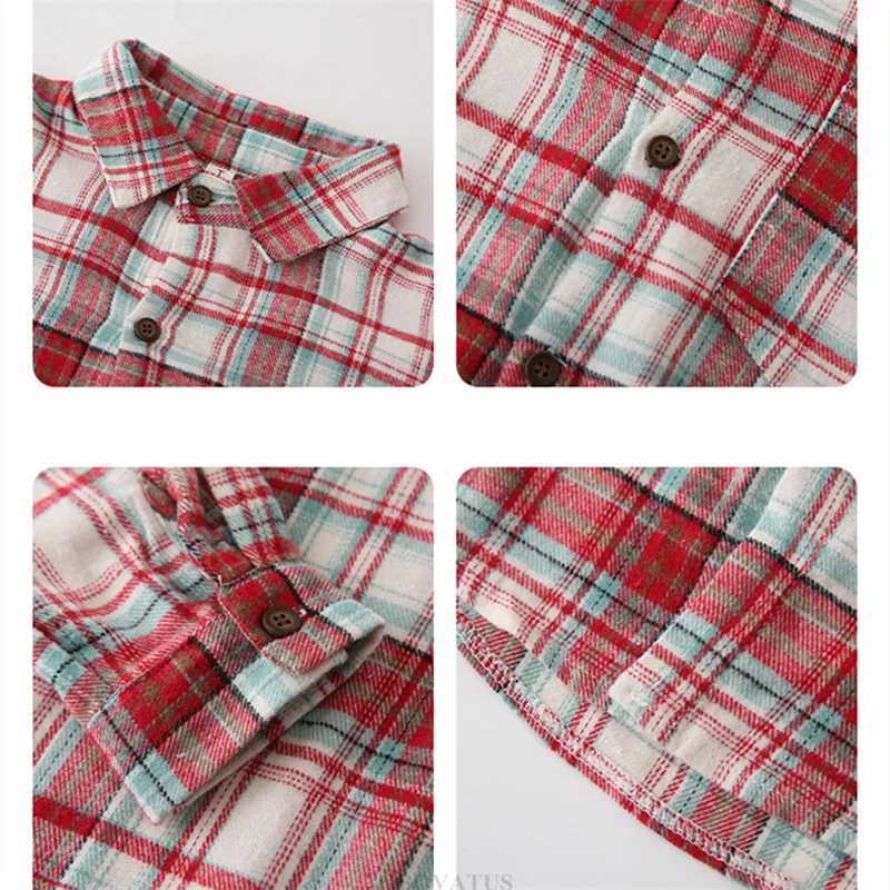 Family Daily Wear Shirt Costume Parents and Children Family Look Long Sleeve Plaid Blouse 2025 Causal Family Matching Outfits L251021IAE1