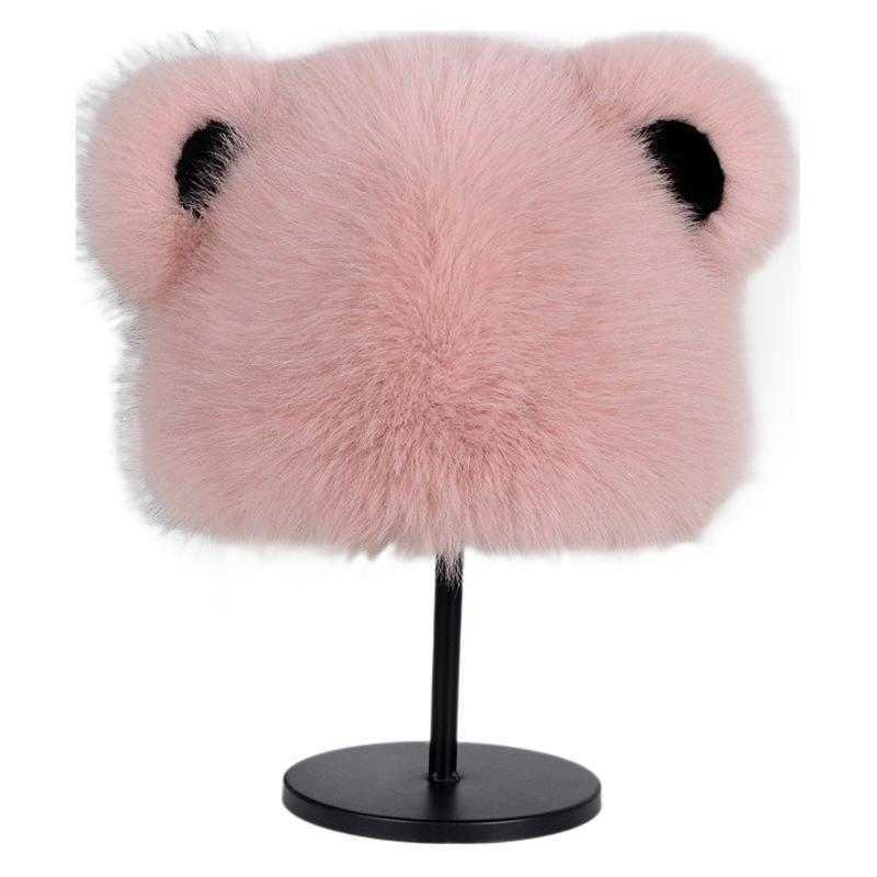 Winter Hat for Women New Thickened Warm Fashion Simple Faux Fox Fur Womens Ear Protection Plush Hat H251020