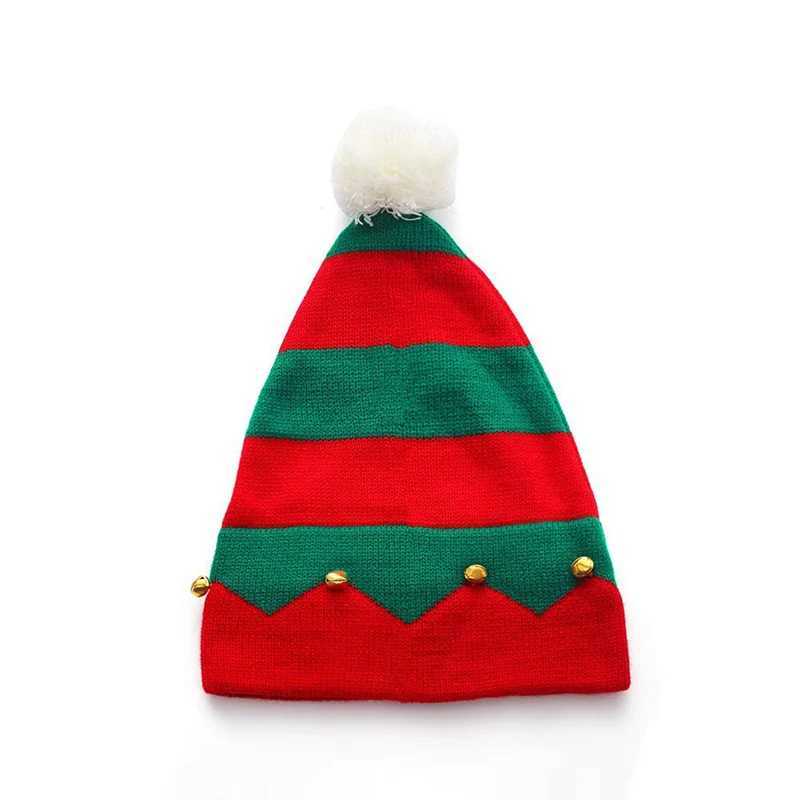 16year Kids Christmas Hat Cute Long Tail Ball Children Knitted Hats Baby Winter Warm Woolen Beanies Boy Girl New Year Accessory J251021