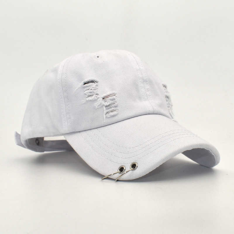 2025 Spring and Autumn New Womens Hat Denim Ring Distressed Baseball Cap Style Duckbill Cap Fashion Sun Hat H251020