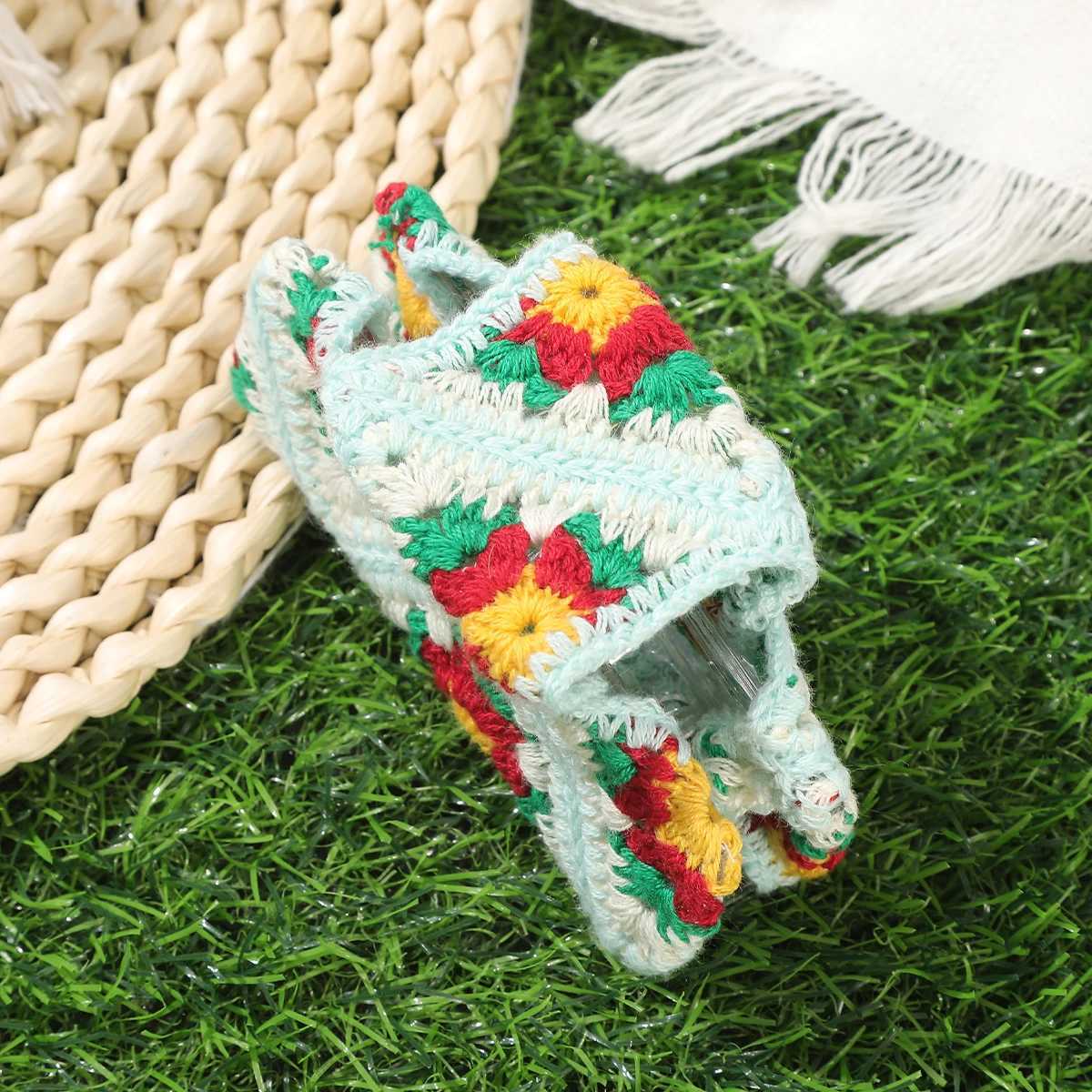 Knitting Hair Claw Girls Women Crochet Handmade Hairpin Fashion Floral Hairpin Crabs Girls Hawaii Bohemia Hair AccessoriesW254021