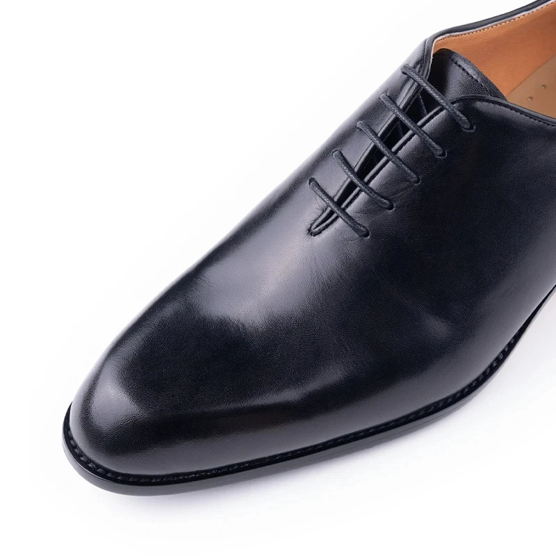Handmade Classic Mens Pure Leather Shoes Solid Color Oxford Casual Business Office Dress Shoe For Gentleman Lace Up Comfortable 251021